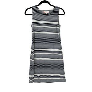 Jude‎ Connally Dress Womens Size XS Striped Tank Casual Shift Black White
